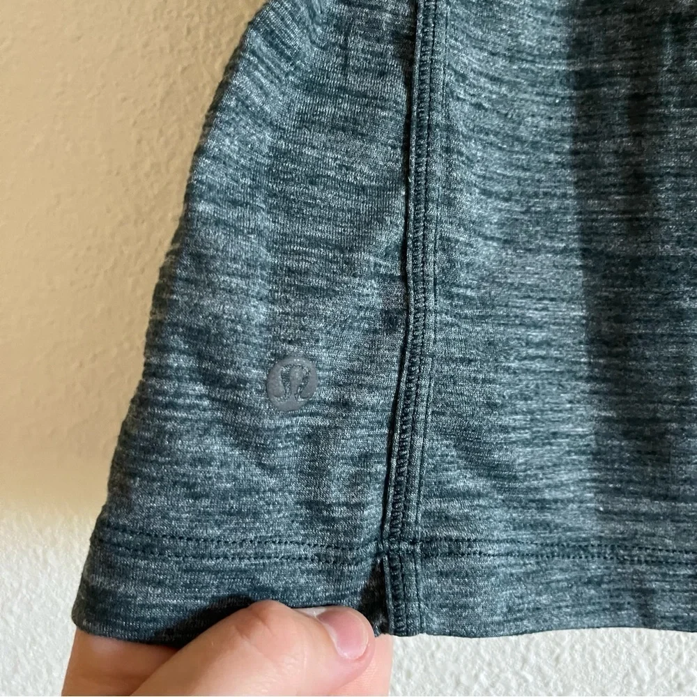Lululemon Tank Top Uniform Blue Teal Heathered Green Criss Cross Back Size Small